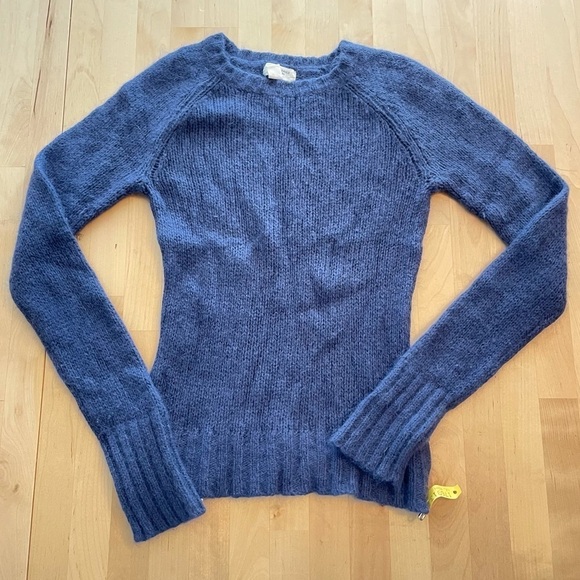 American Eagle Outfitters Blue Angora & Wool Blended Sweater - Picture 1 of 6